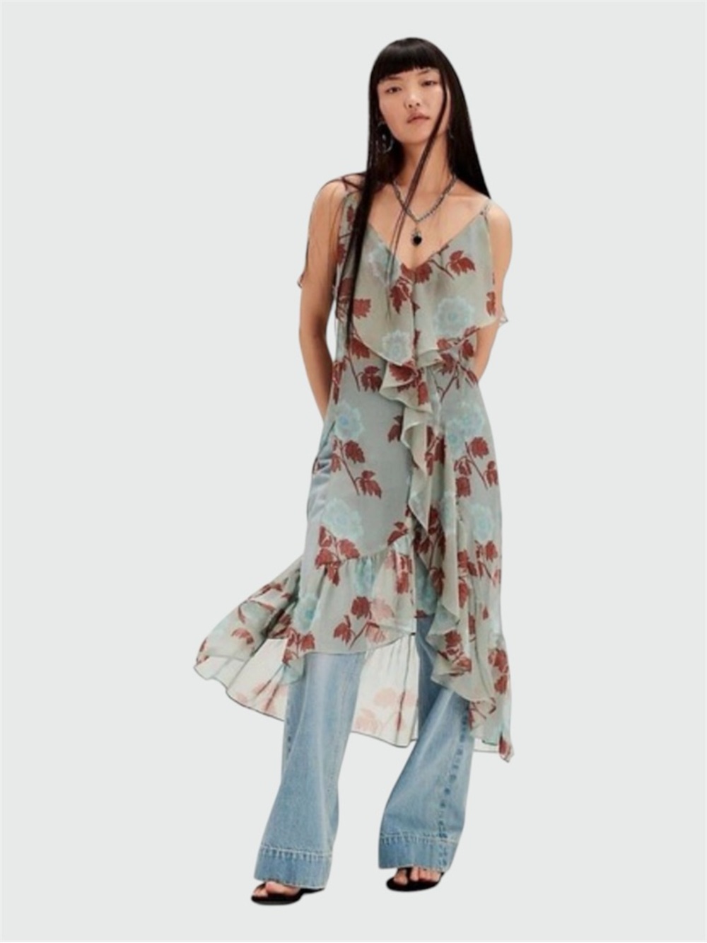 New Free People Sunfaded Maxi Top - Picture 2 of 12